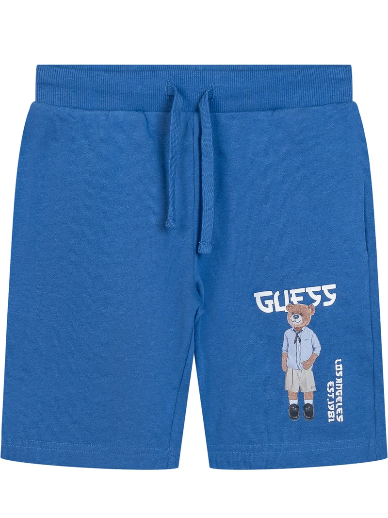 Shorts in Felpa con Stampa Orsetto