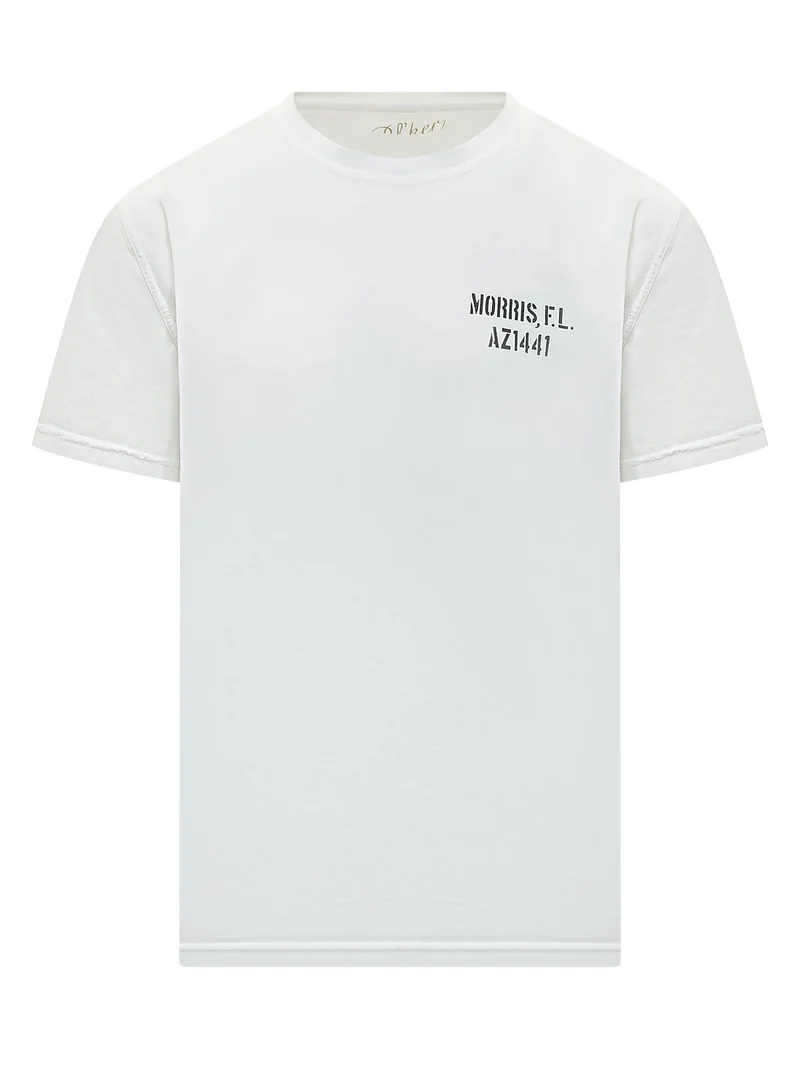 T-shirt con Stampa Testo sul Petto