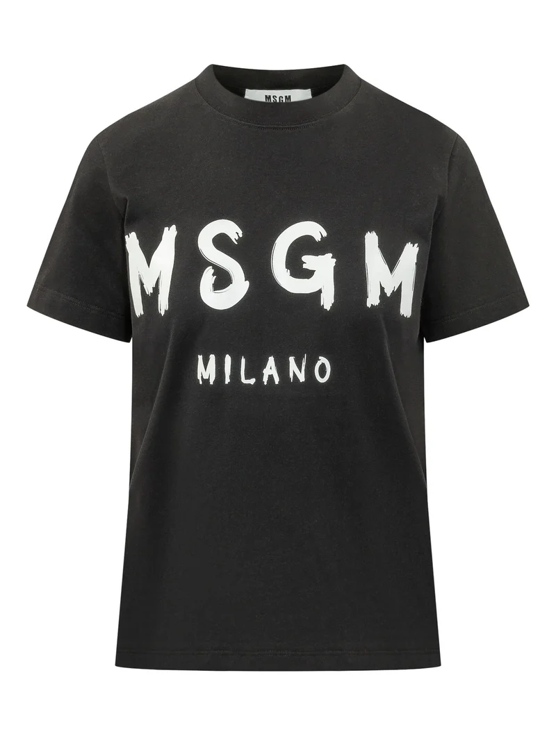 T-shirt con Stampa Lettering Frontale