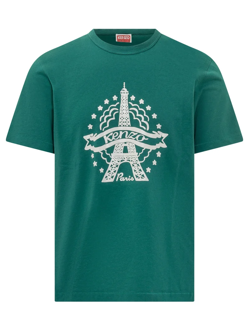 T-shirt Eiffel Tower con Stampa Frontale