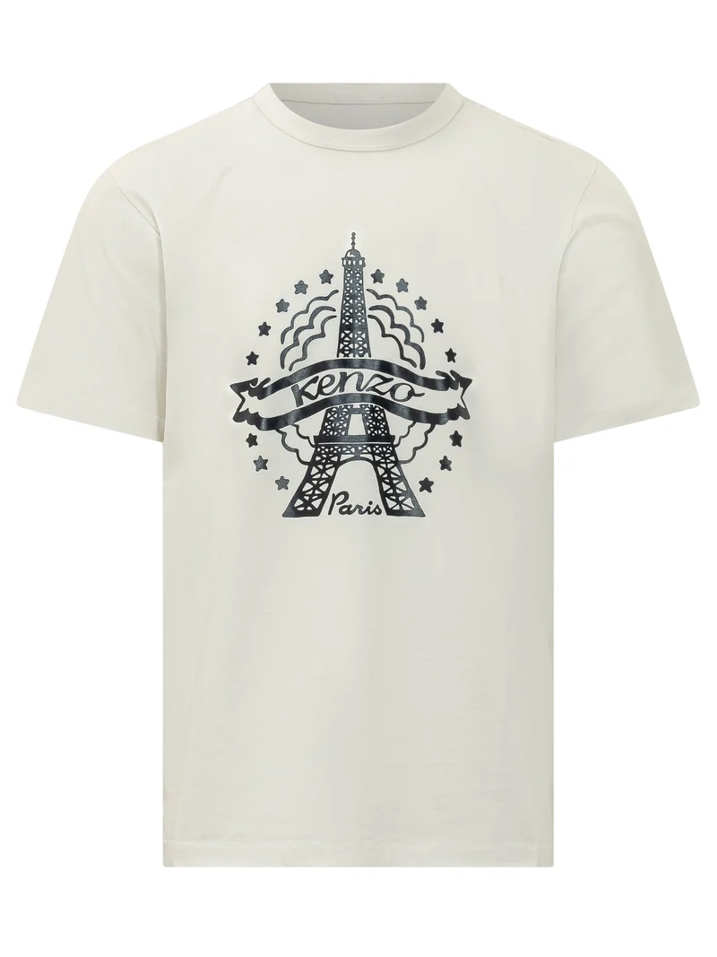 T-shirt Eiffel Tower con Stampa Frontale