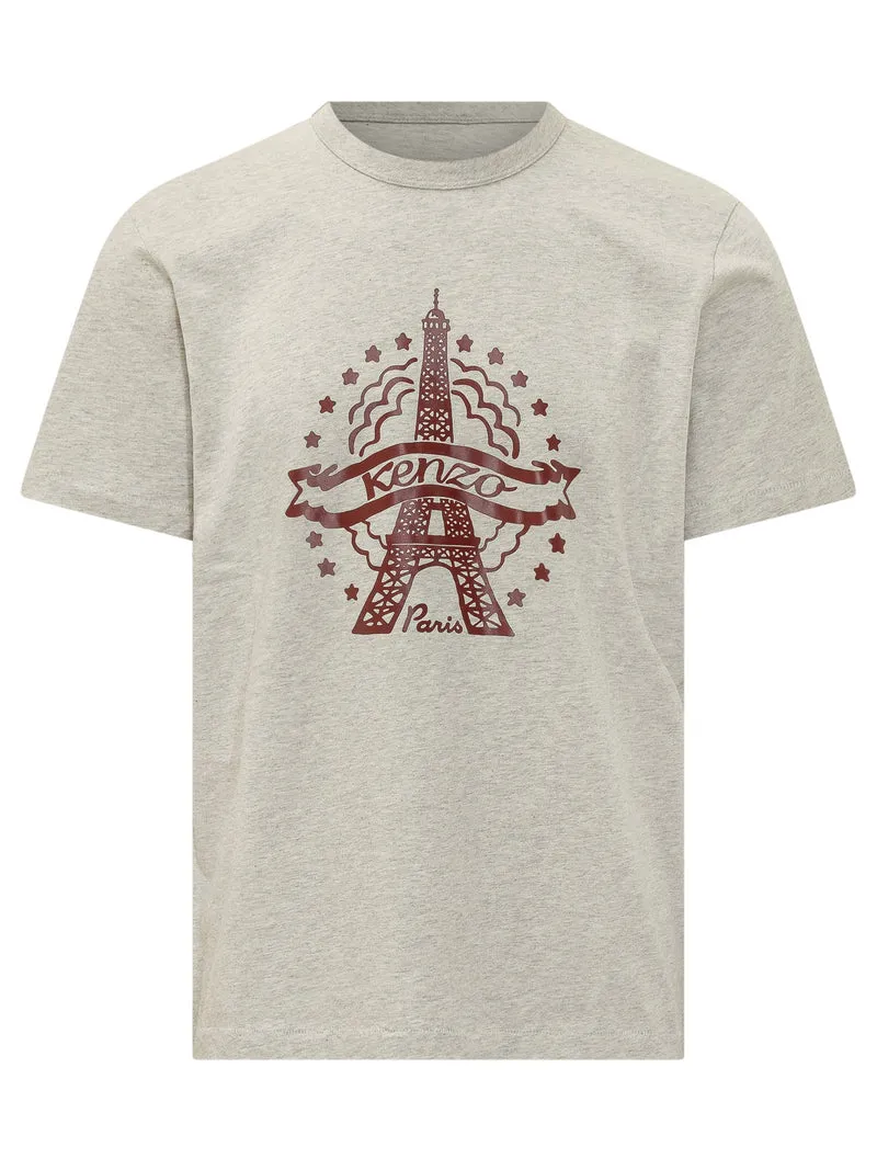 T-shirt Eiffel Tower con Stampa Frontale