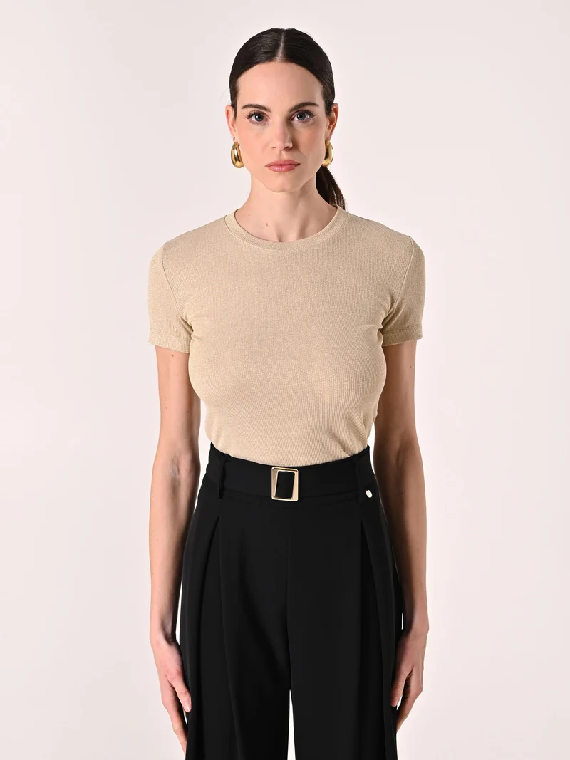 T-Shirt Lurex Oro