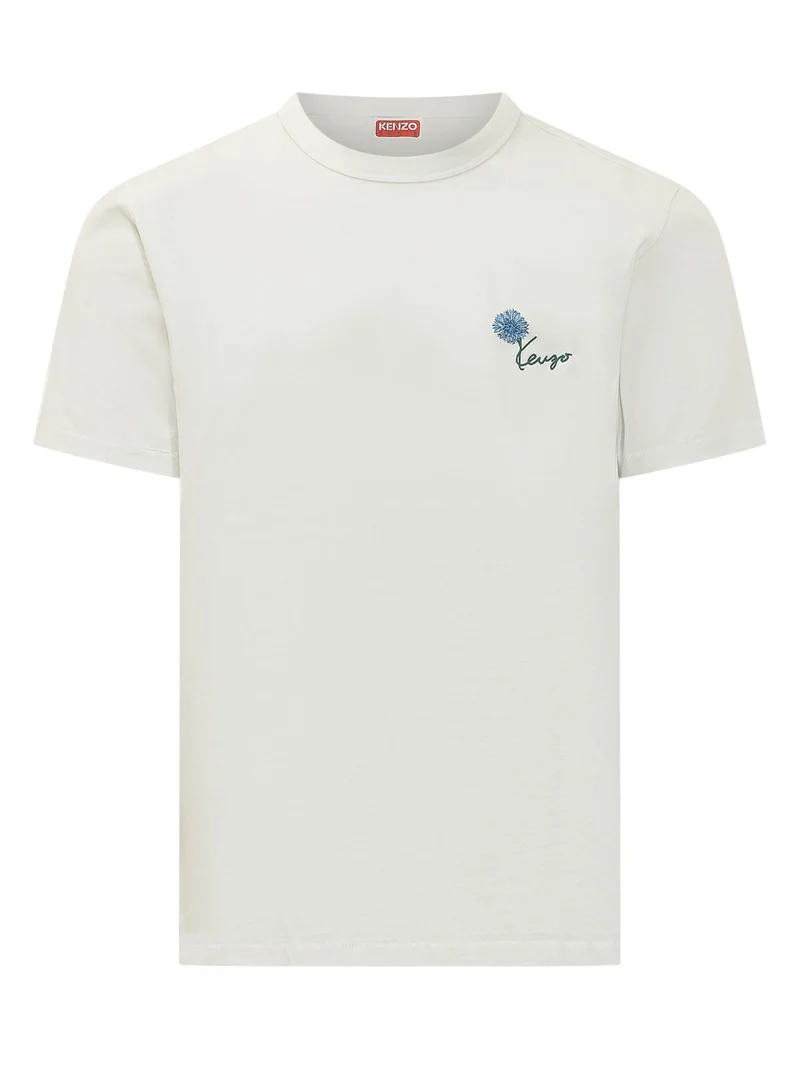 T-shirt Tulip Slim con Ricamo Floreale