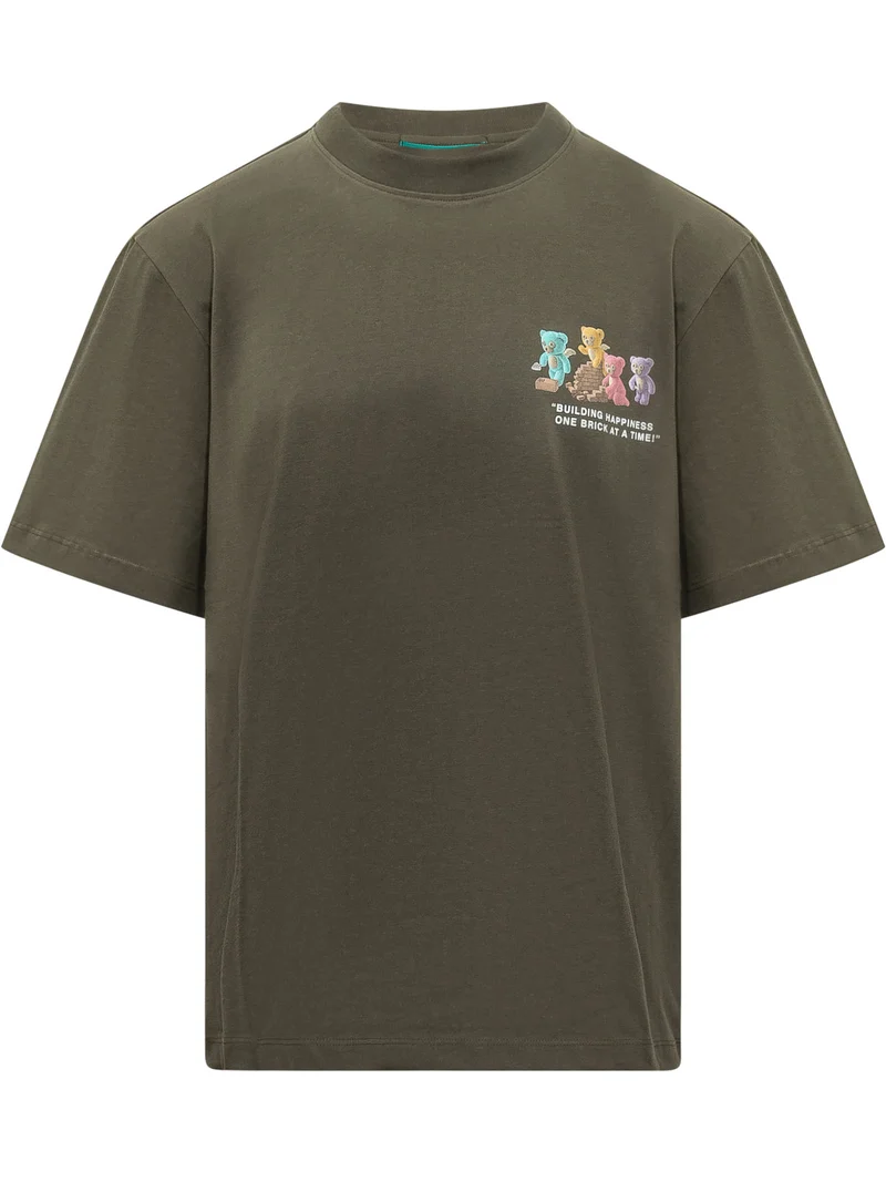 T-shirt con Piccola Grafica di Orsetti