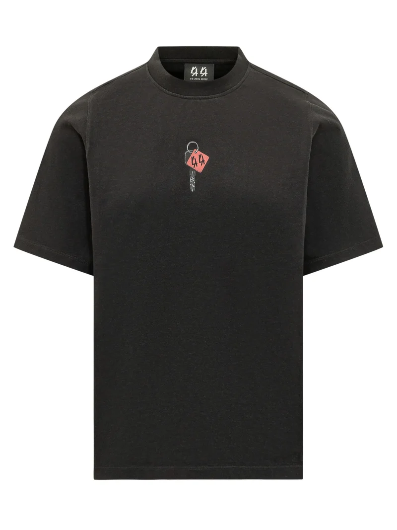 T-shirt con Stampa Chiave sul Petto