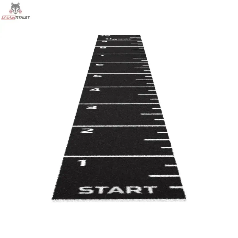 tiguar Sprint Track 10 × 1 m (Schwarz) – Professionelle Sprintbahn (Kunstrasen 16 mm)