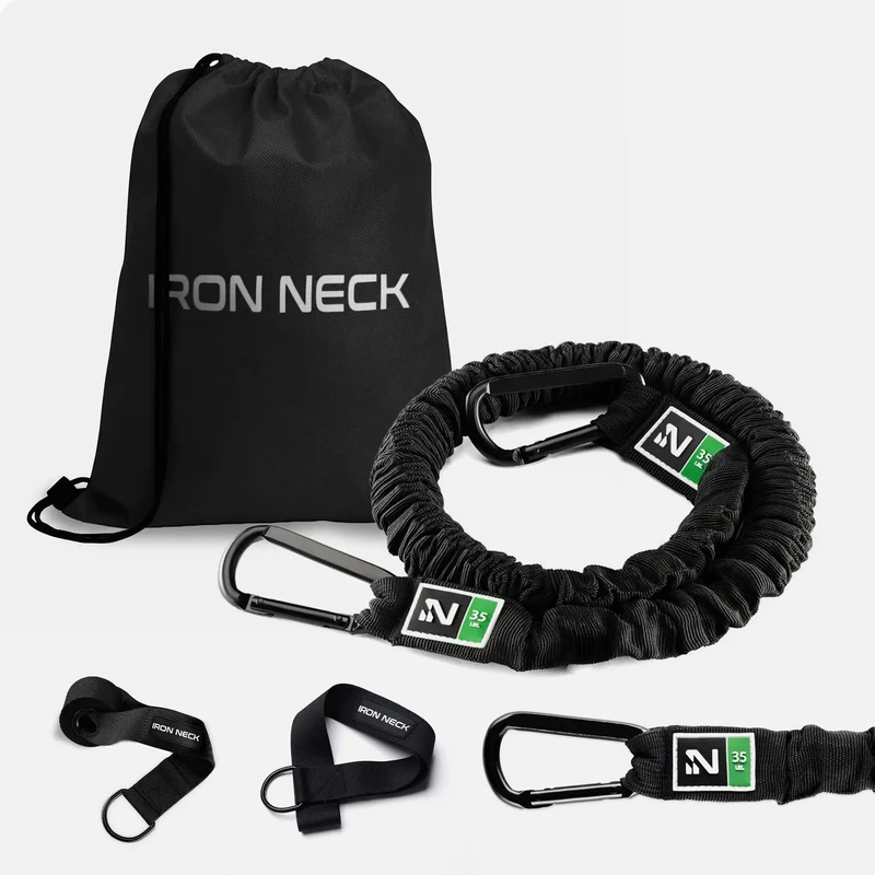 Iron Neck Harness Kit Heavy – 35-lb-Band, Türanker, Cinch-Anker, Tasche