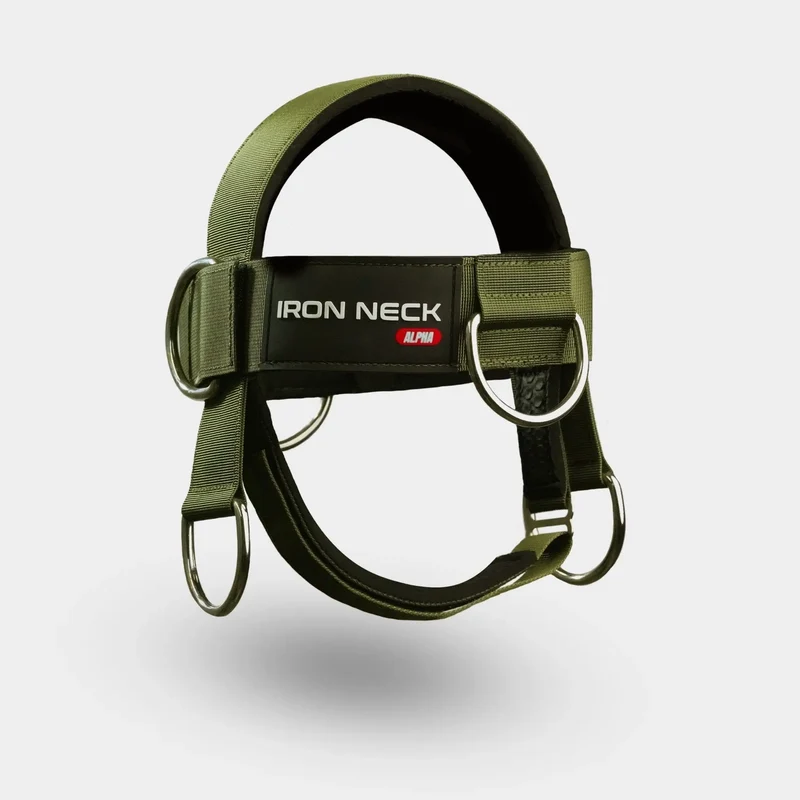 Iron Neck Alpha Harness – Nackengeschirr mit 4 Seiten- und 2 Hängeclips