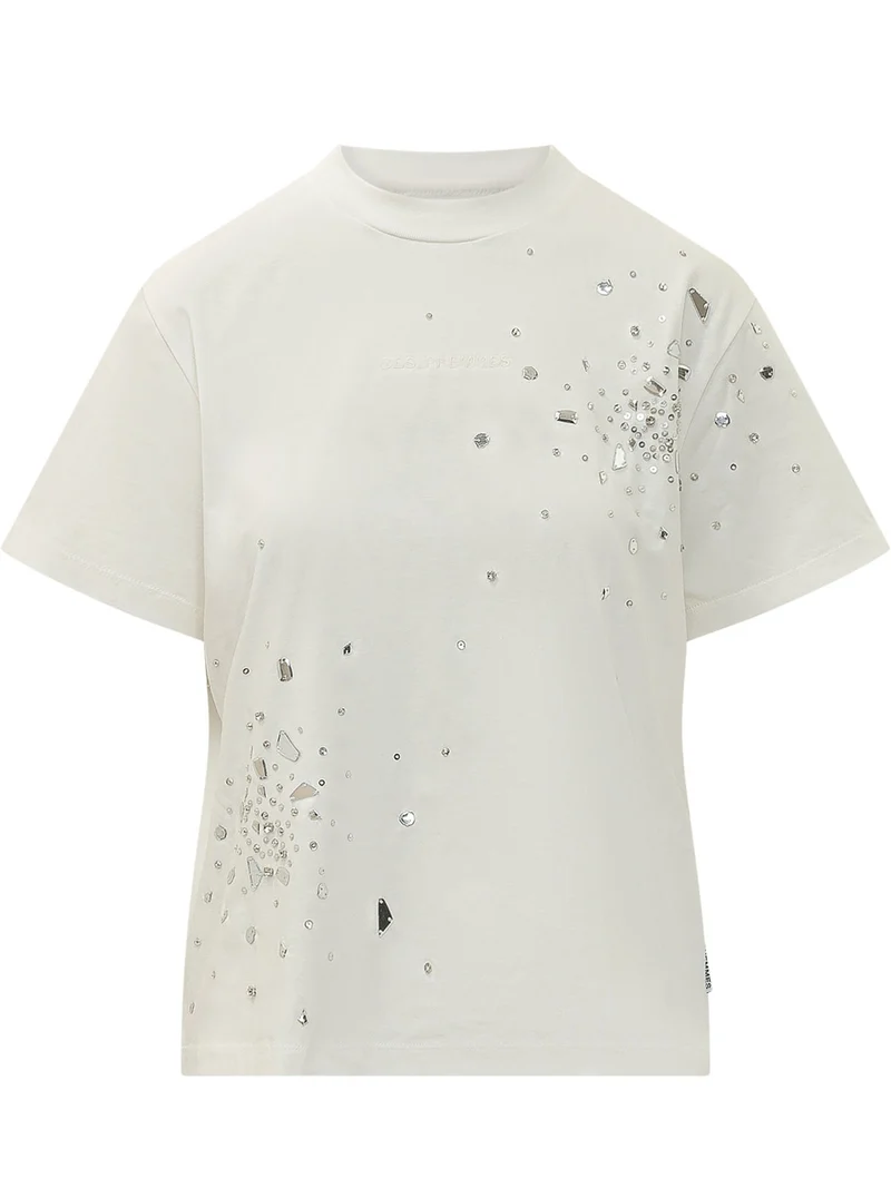 T-shirt con Decorazioni Gioiello