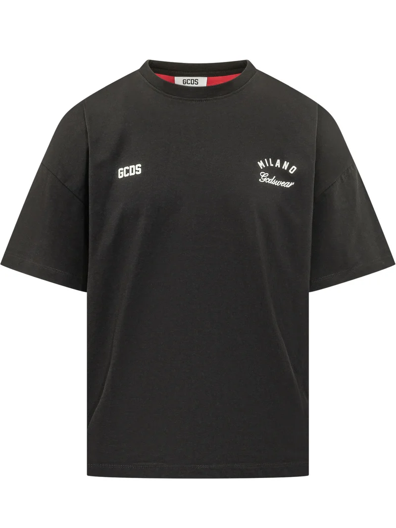 T-shirt con Lettering sul Petto