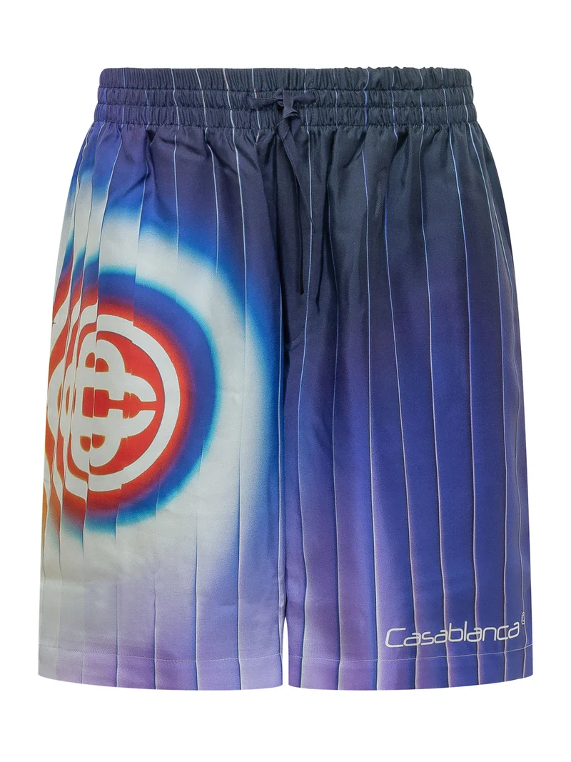 Shorts con Stampa Grafica e Vita Elasticizzata