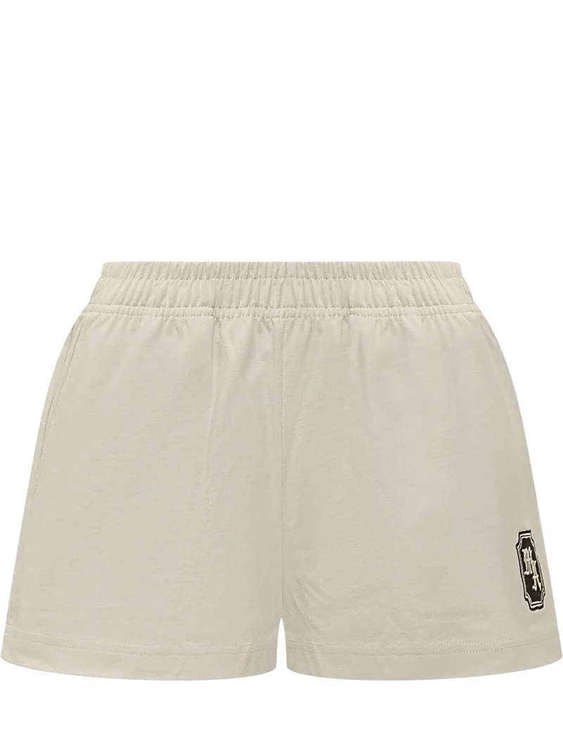 Shorts con Vita Elastica e Applicazione Logo