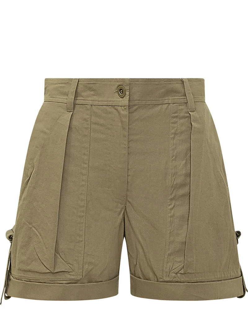 Shorts Cargo a Vita Alta con Tasche Frontali
