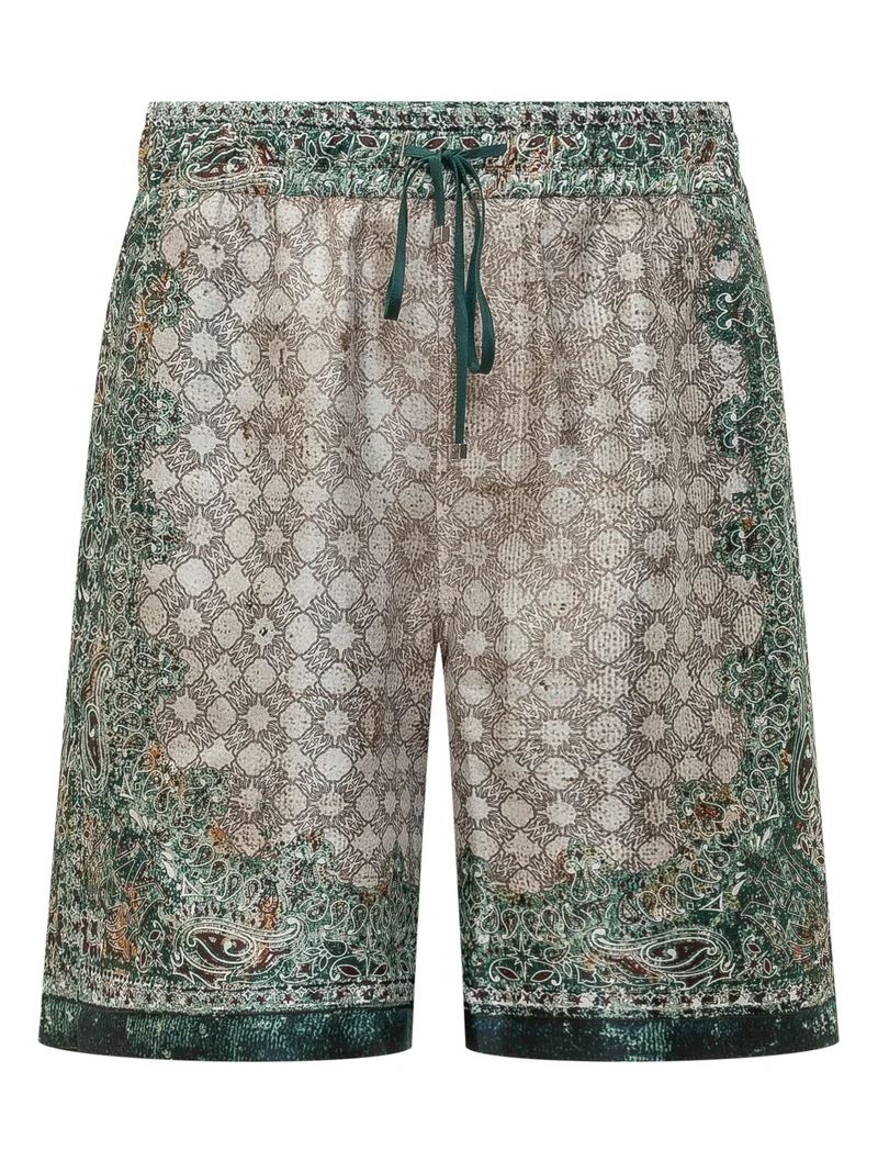 Shorts Bandana con Coulisse e Stampa All Over
