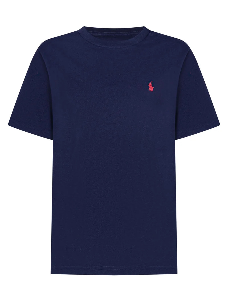 T-shirt Bambino in Cotone con Logo Ricamato