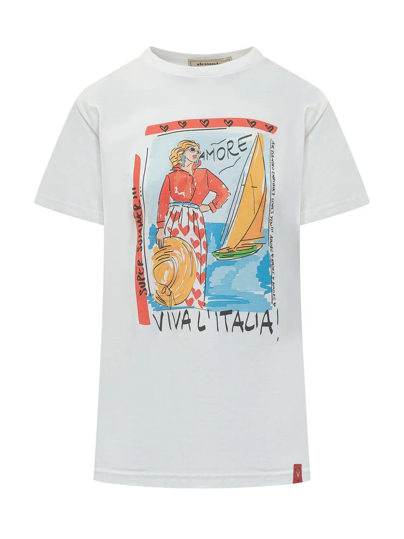 T-Shirt Stampata Viva l Italia