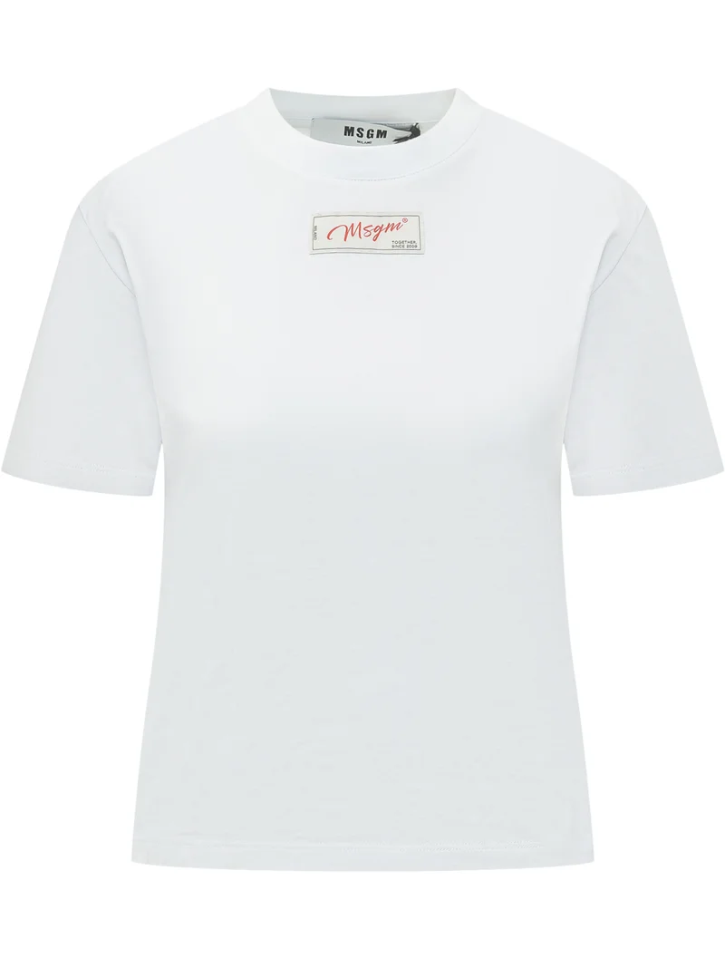 T-shirt con Patch Logo sul Petto