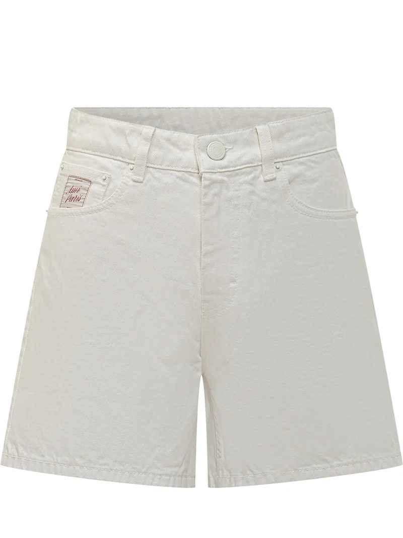 Shorts in Denim con Cinque Tasche