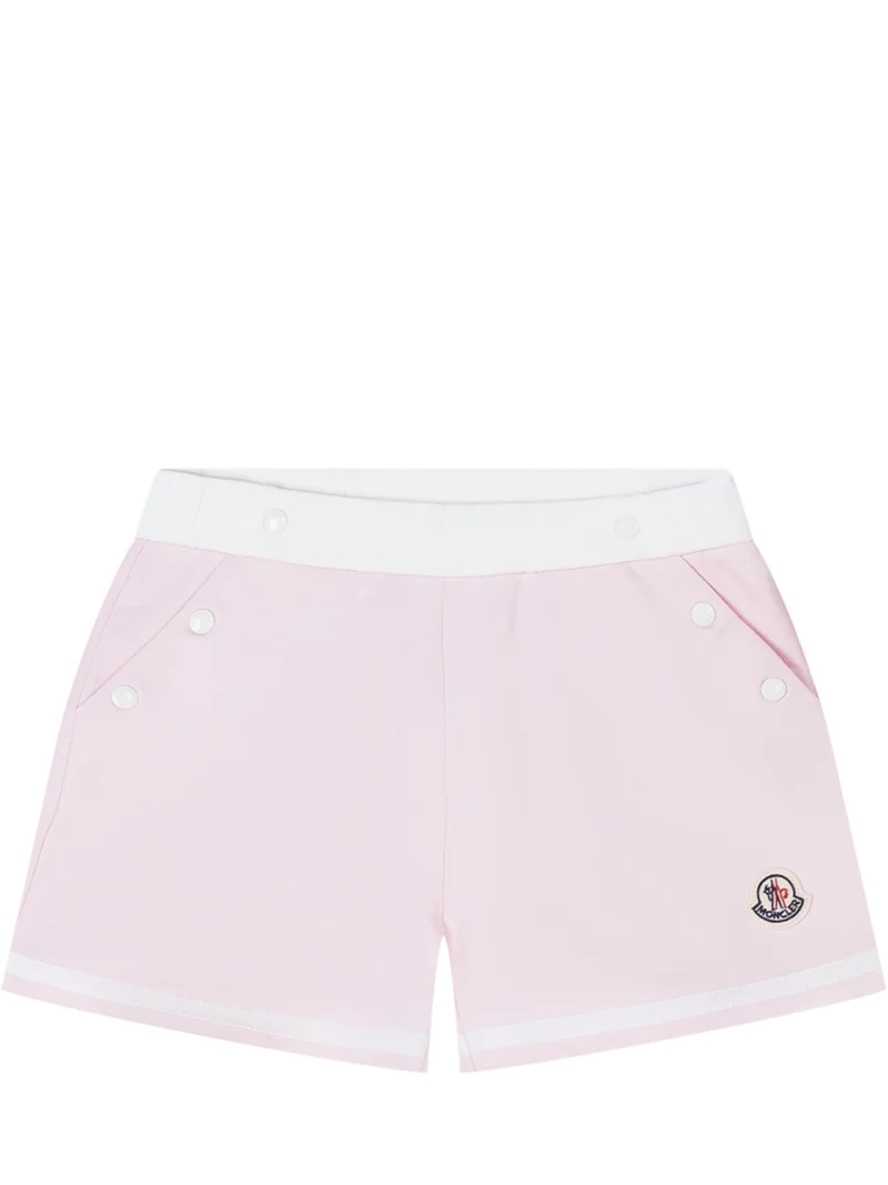 Shorts in Felpa con Bottoni e Logo