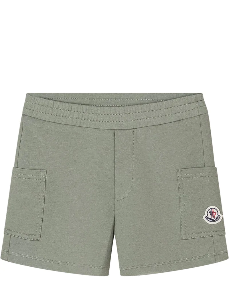 Shorts in Felpa con Tasche Applicate e Logo