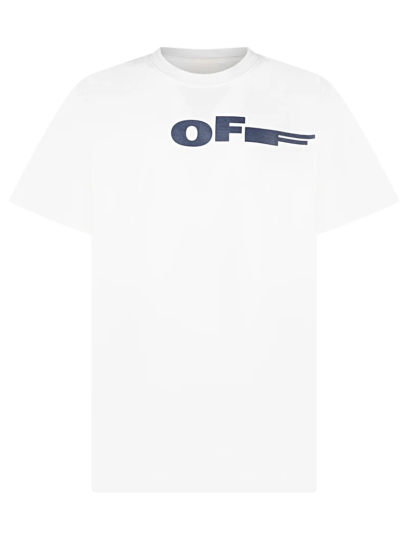 T-shirt con Stampa Frontale e Girocollo