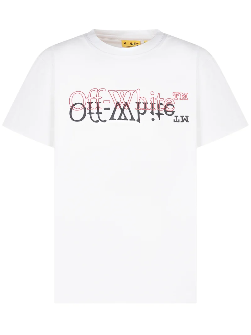 T-shirt con Stampa Frontale e Girocollo