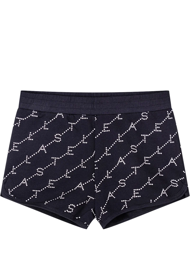 Bermuda in Jersey con Stampa Logo All Over