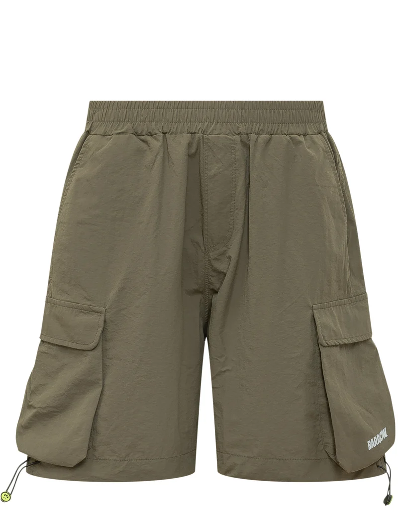 Shorts in Gabardina con Tasche Cargo