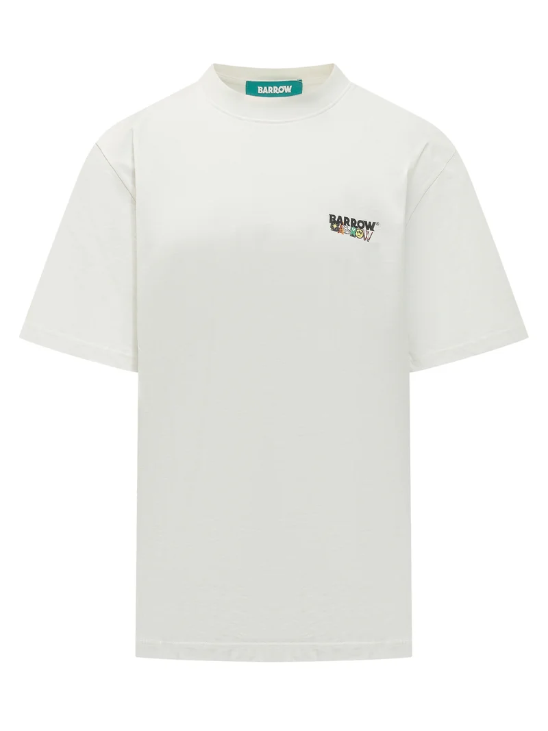 T-Shirt in Jersey con Logo Barrow