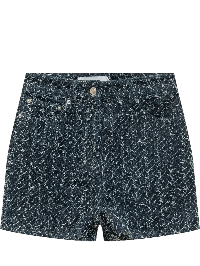 Short Valentin Denim Effetto Marmorizzato