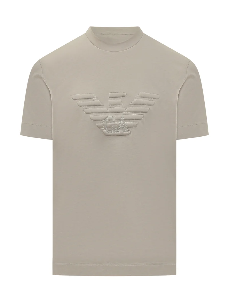 T-shirt con Maxi Logo in Rilievo