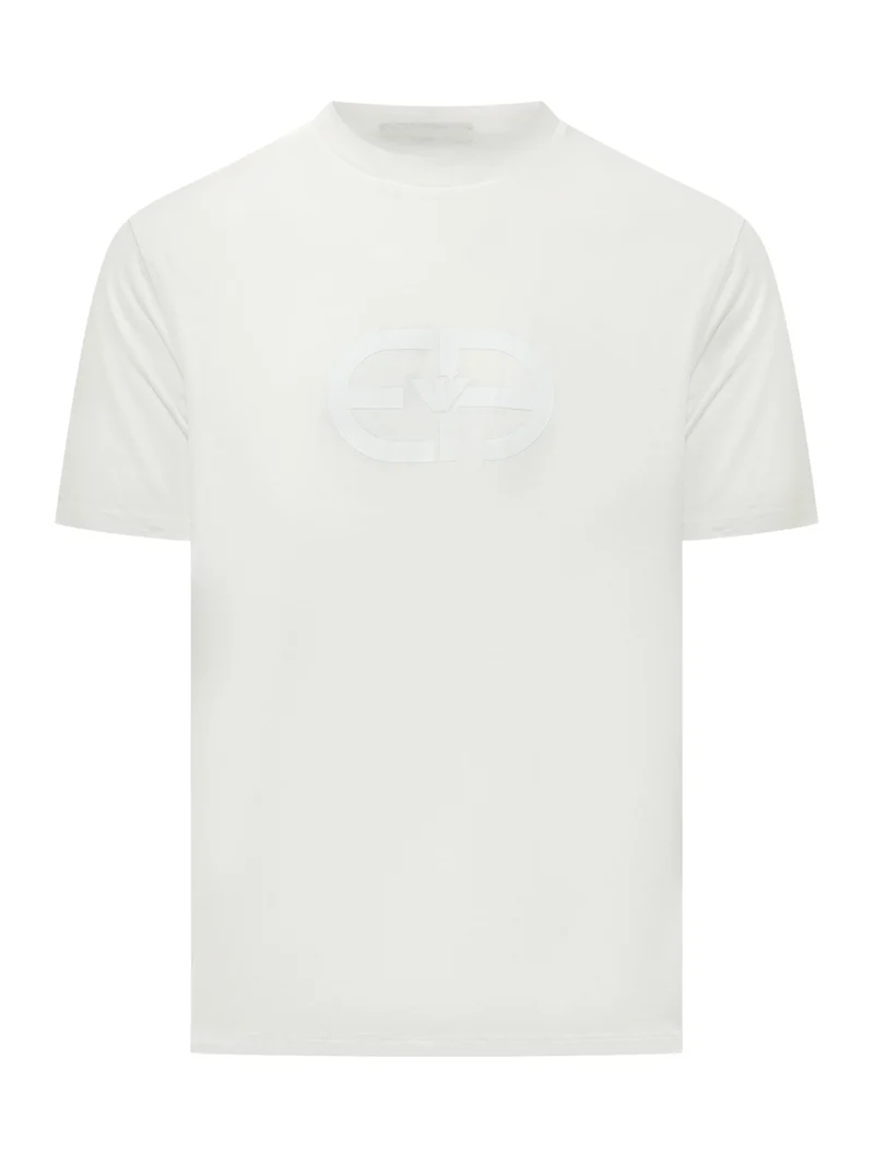 T-shirt con Logo in Rilievo