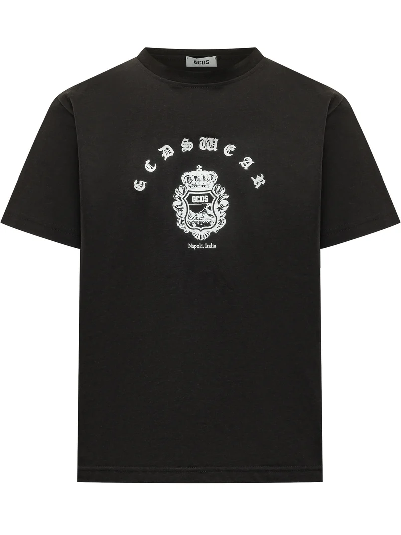 T-Shirt Stemma con Stampa Frontale