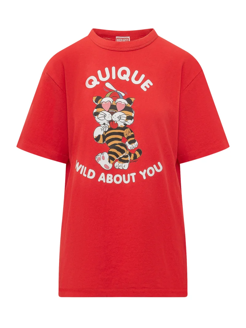 T-shirt Cartoon con Stampa Grafica
