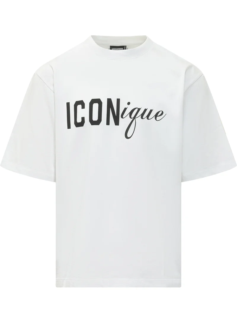 T-shirt Iconique Loose Fit con Stampa Logo