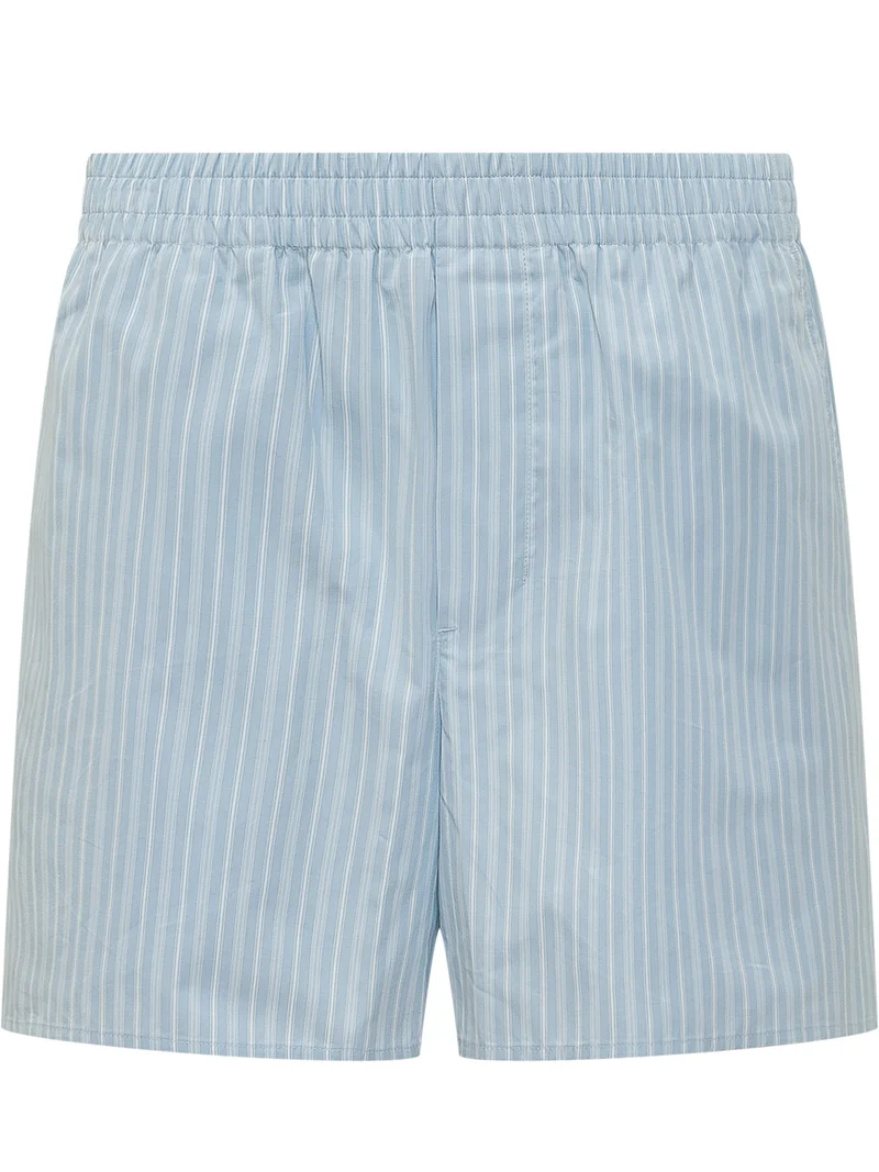 Shorts con Vita Elasticizzata a Righe