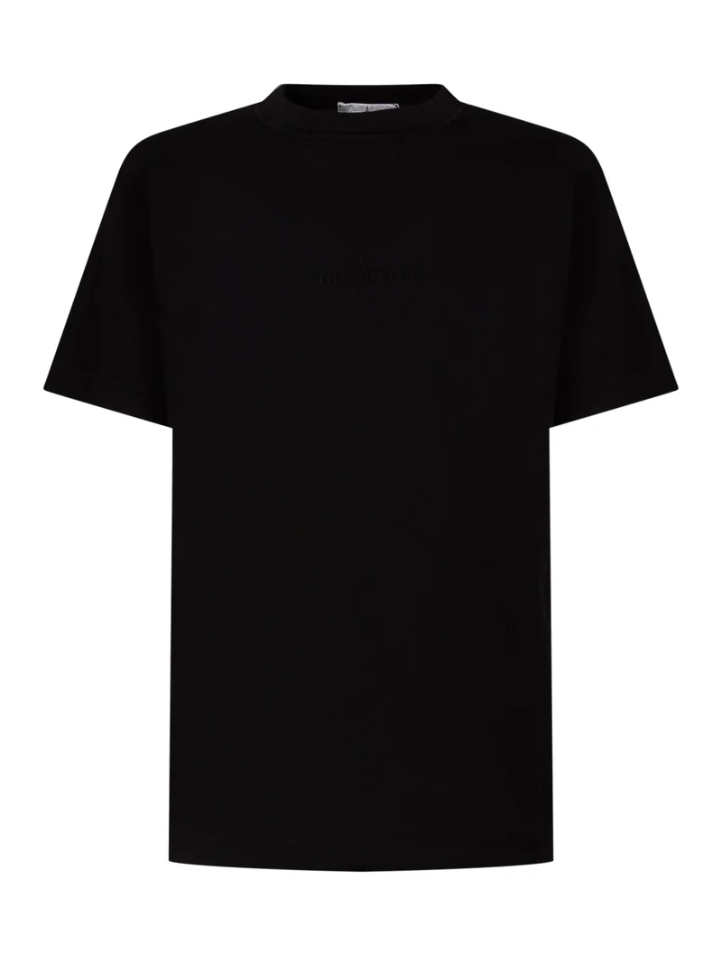 T-shirt a Maniche Corte con Logo Ricamato