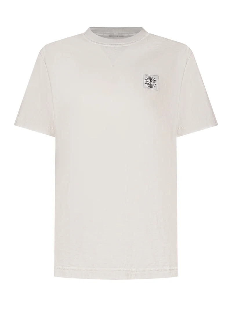 T-shirt a Maniche Corte con Patch Logo