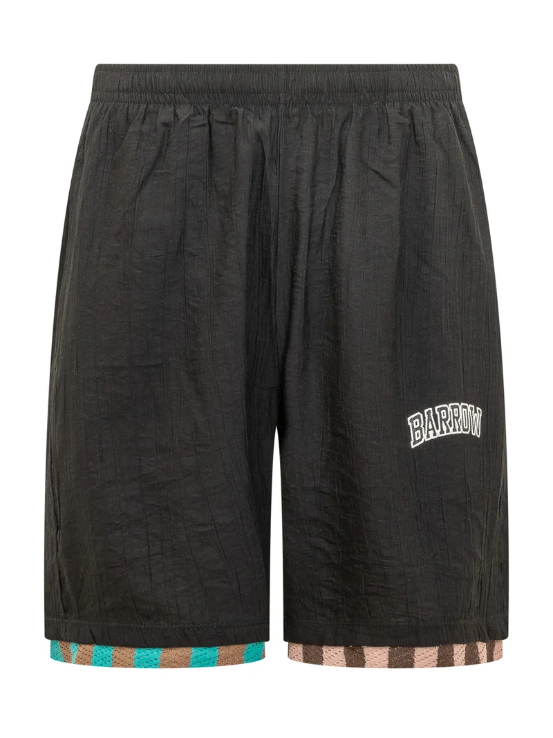 Shorts in Popeline con Logo