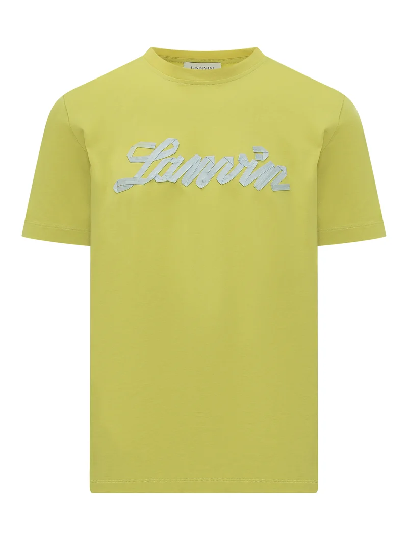 T-shirt a Maniche Corte con Ricamo