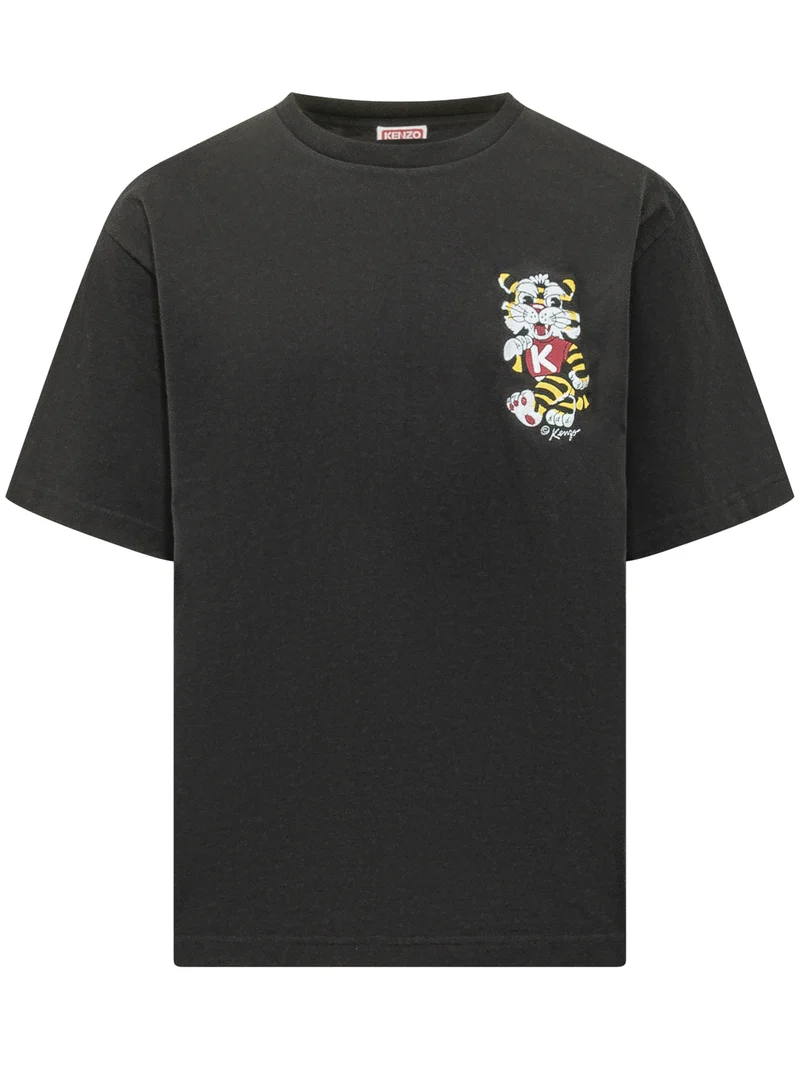 T-shirt Oversize con Stampa Tigre