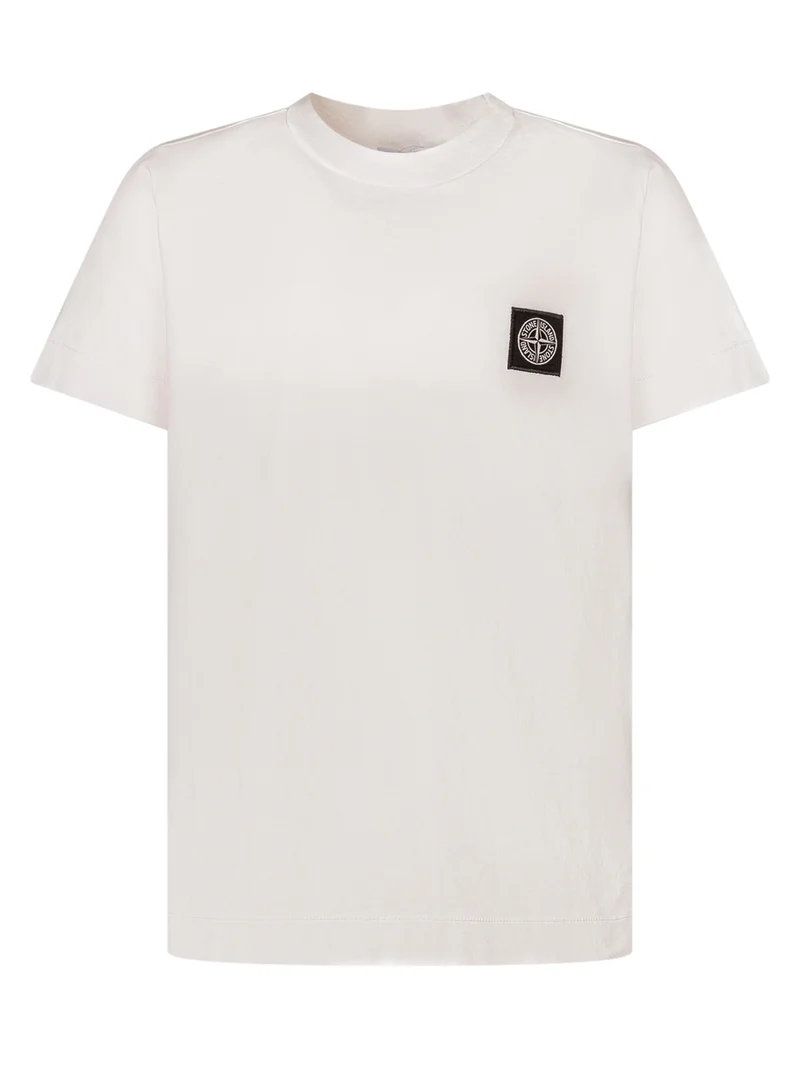 T-Shirt a Maniche Corte con Patch Frontale
