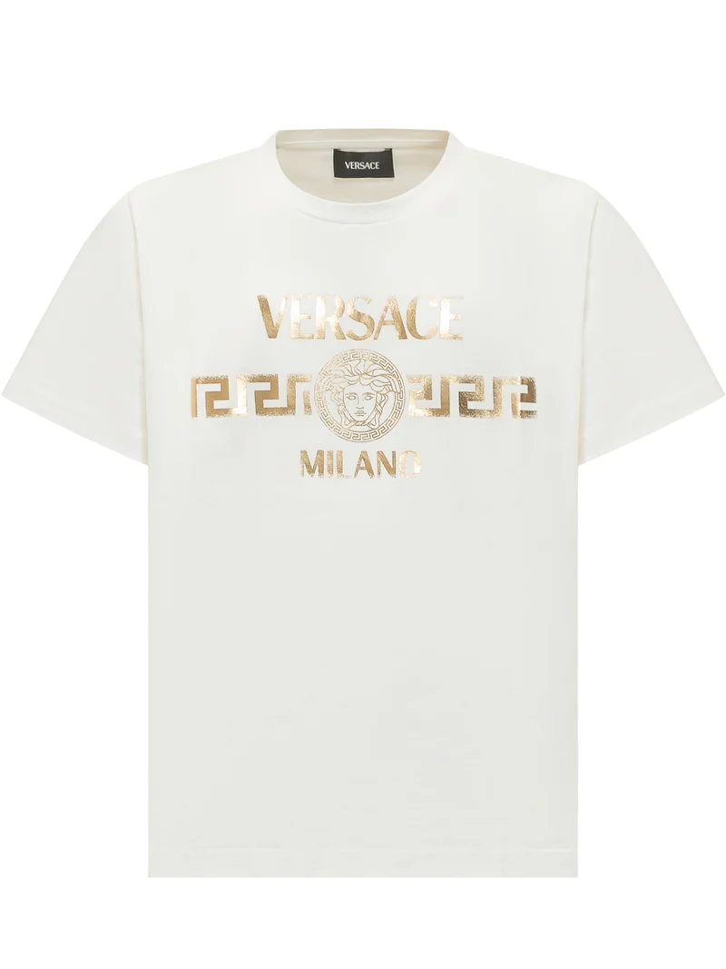 T-shirt con Logo Sfumato
