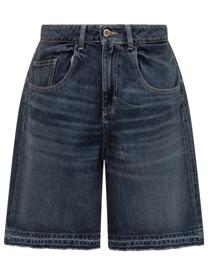 Icon Denim Shorts in Denim Scuro