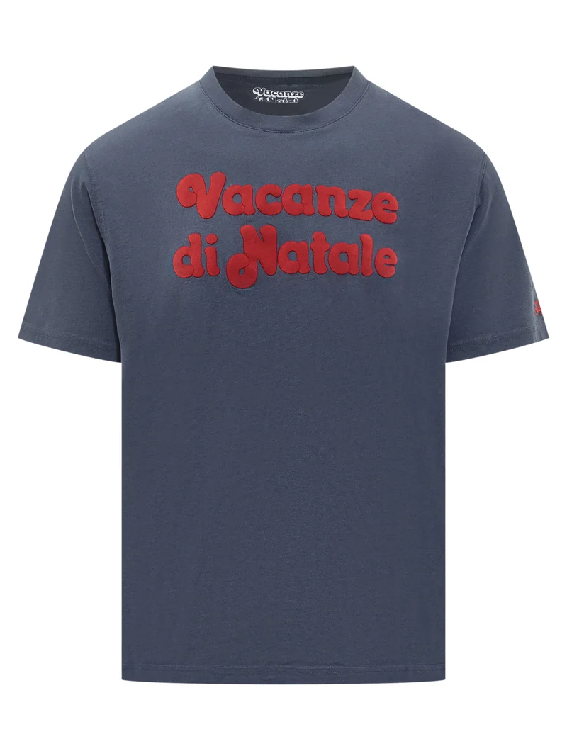 T-Shirt Saint Barth Blu Vacanze di Natale
