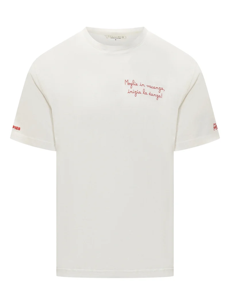 T-Shirt Saint Barth Bianca Moglie in Vacanza