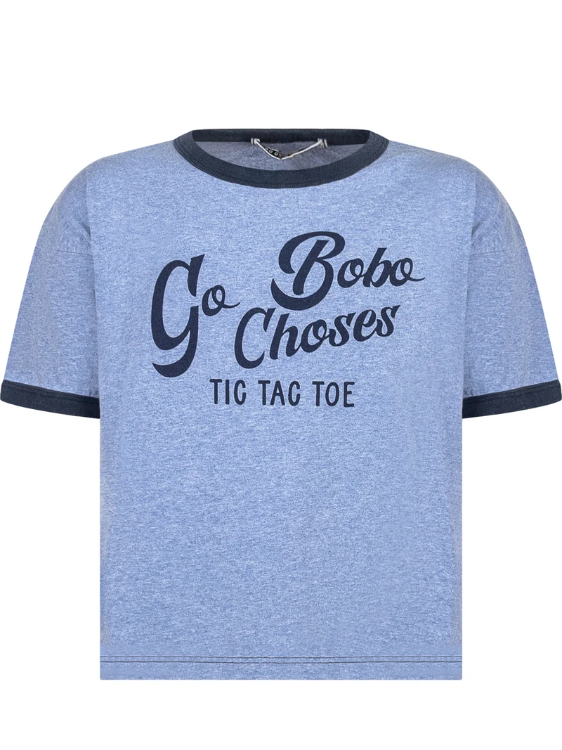 Bobo Choses T-Shirt Azzurra con Logo e Scritta