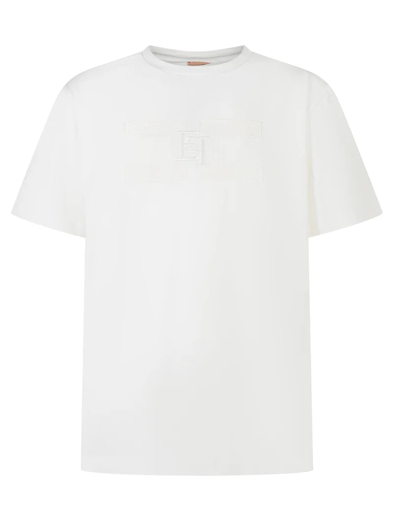 Elisabetta Franchi Kids T-Shirt con Logo Ricamato