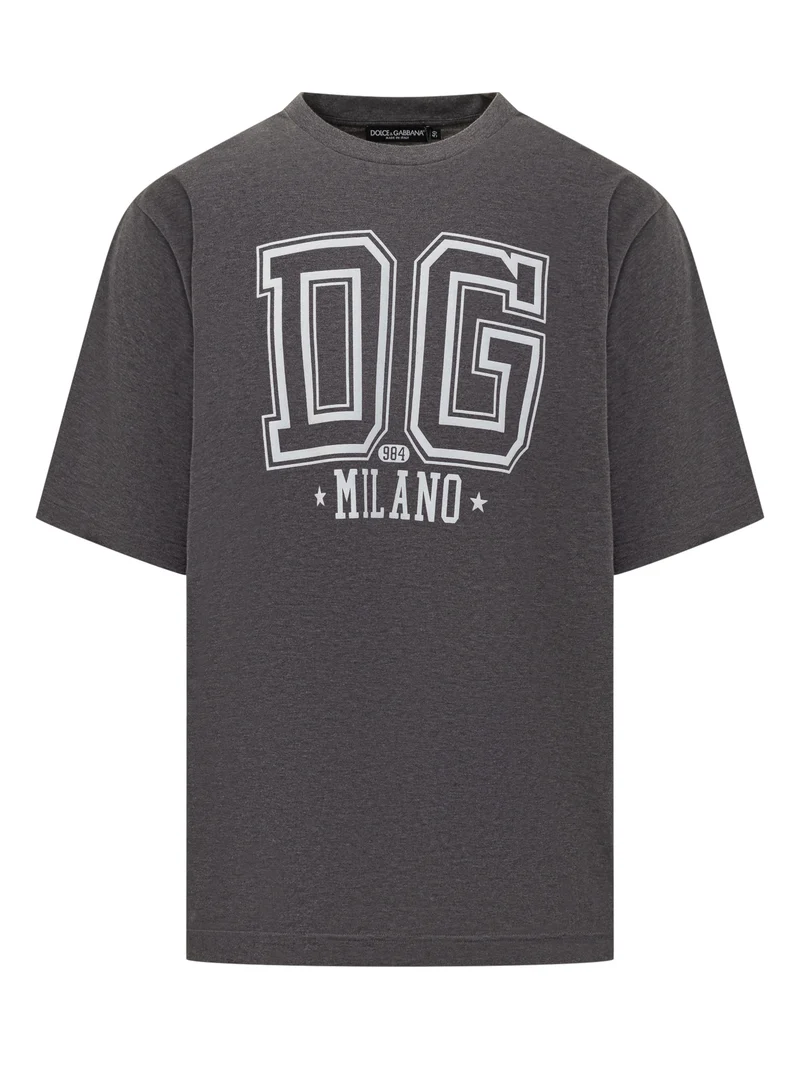Dolce & Gabbana T-Shirt con Stampa DG Milano